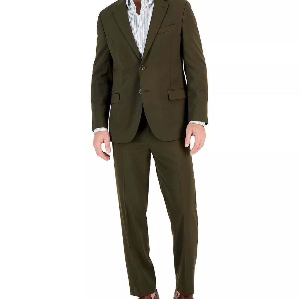 Olive Green Nautica Mens Suit